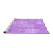 Sideview of Machine Washable Patchwork Purple Transitional Area Rugs, wshcon1978pur