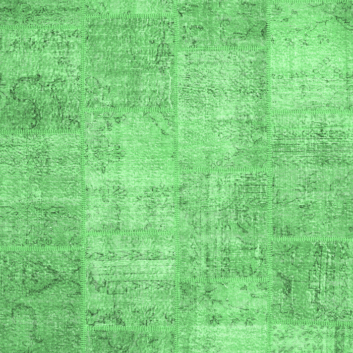 Patchwork Emerald Green Transitional Rug, con1978emgrn