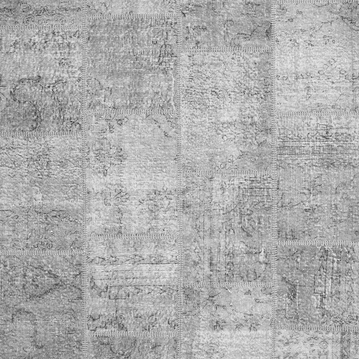 Serging Thickness of Machine Washable Patchwork Gray Transitional Rug, wshcon1978gry