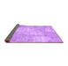 Sideview of Patchwork Purple Transitional Rug, con1978pur