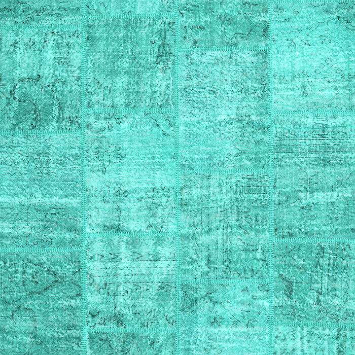 Patchwork Turquoise Transitional Rug, con1978turq