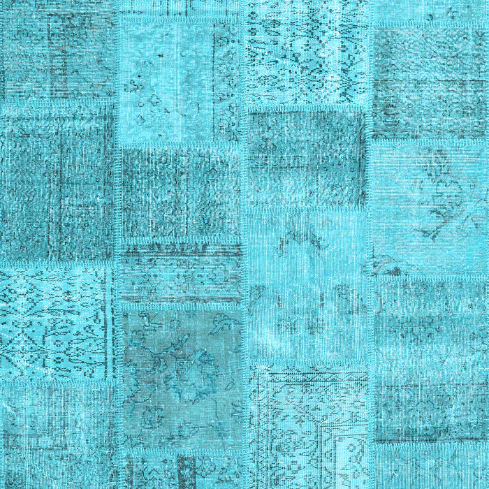 Patchwork Light Blue Transitional Rug, con1979lblu