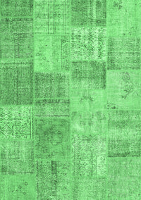 Patchwork Emerald Green Transitional Rug, con1979emgrn