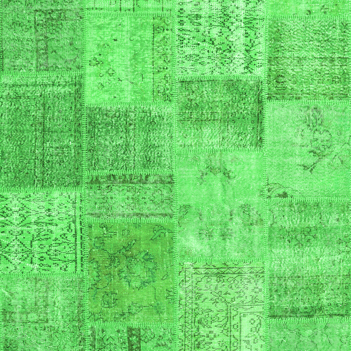 Patchwork Green Transitional Rug, con1979grn