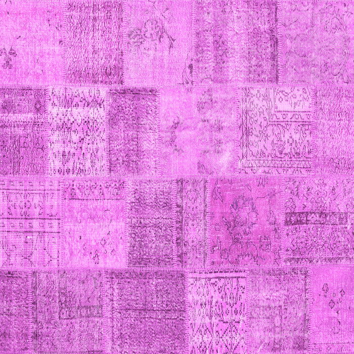 Square Patchwork Pink Transitional Rug, con1979pnk