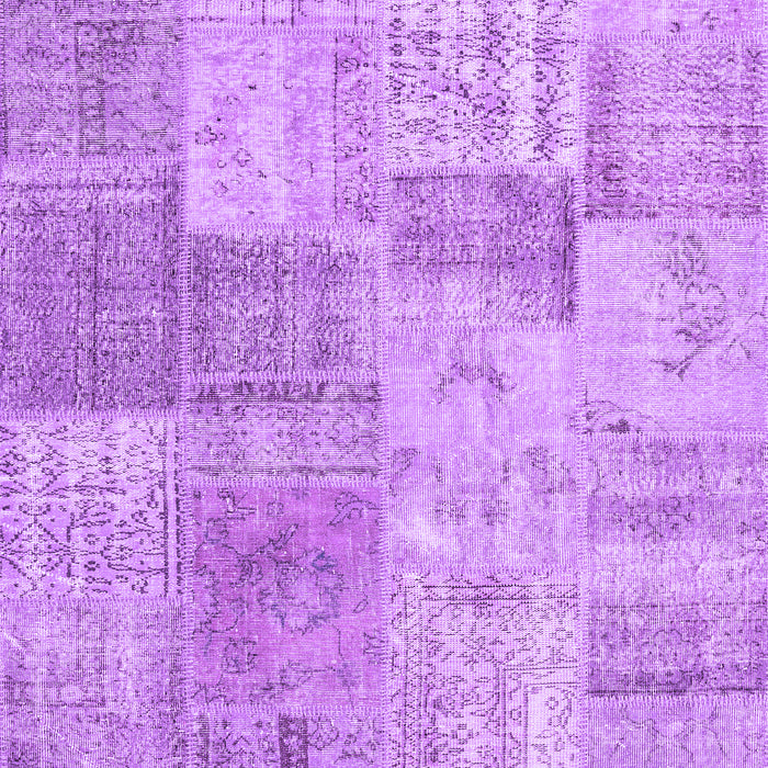 Machine Washable Patchwork Purple Transitional Area Rugs, wshcon1979pur