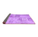 Sideview of Patchwork Purple Transitional Rug, con1979pur