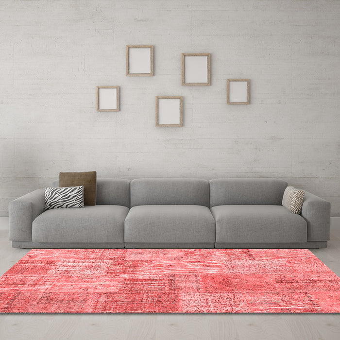 Transitional Red Washable Rugs