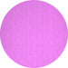 Round Machine Washable Abstract Pink Contemporary Rug, wshcon197pnk