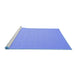 Sideview of Machine Washable Abstract Blue Contemporary Rug, wshcon197blu