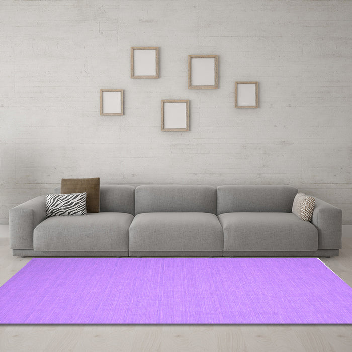 Machine Washable Abstract Purple Contemporary Area Rugs in a Living Room, wshcon197pur