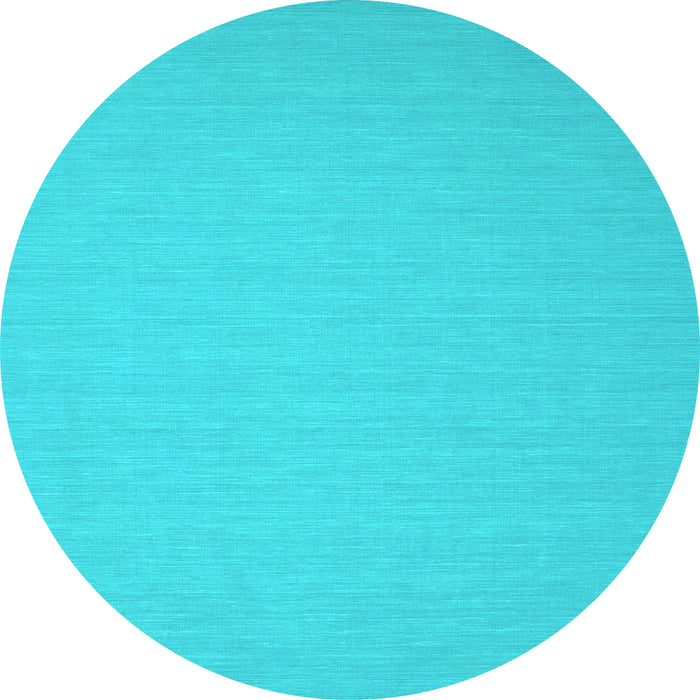 Round Abstract Light Blue Contemporary Rug, con197lblu