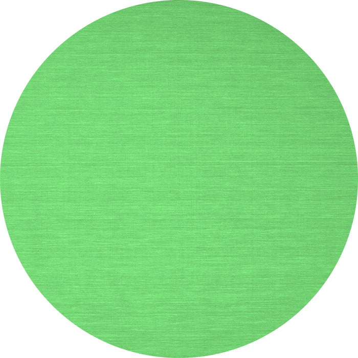 Round Abstract Emerald Green Contemporary Rug, con197emgrn