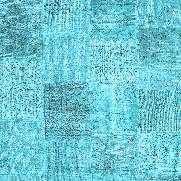 Patchwork Light Blue Transitional Rug, con1980lblu