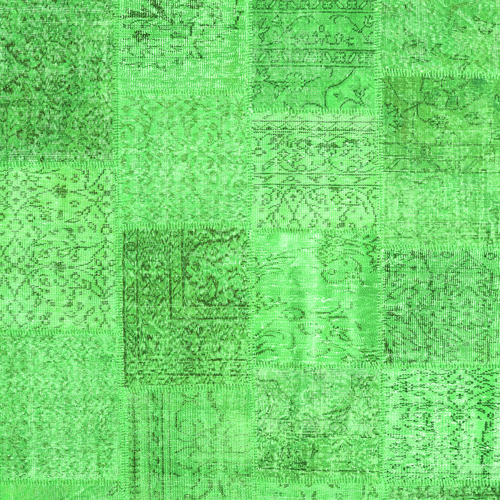 Patchwork Green Transitional Rug, con1980grn