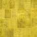 Square Patchwork Yellow Transitional Rug, con1980yw