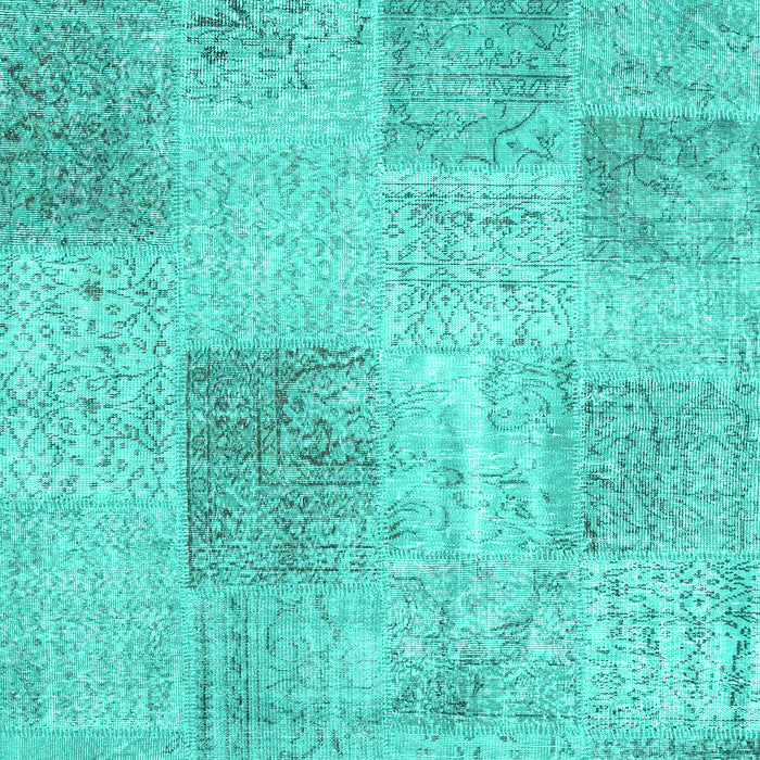 Patchwork Turquoise Transitional Rug, con1980turq