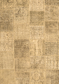 Patchwork Brown Transitional Rug, con1980brn