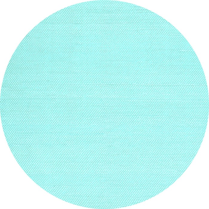Round Machine Washable Solid Light Blue Modern Rug, wshcon1981lblu