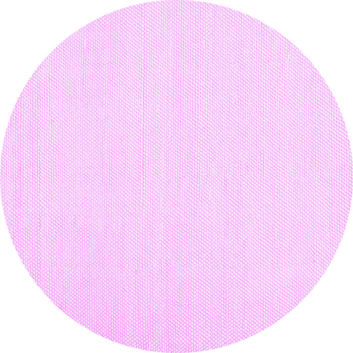 Round Solid Purple Modern Rug, con1981pur