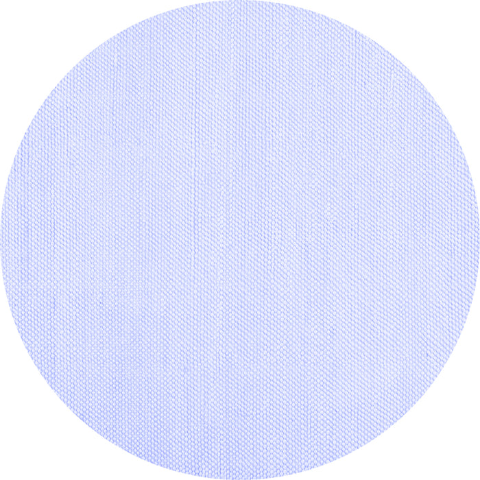 Round Solid Blue Modern Rug, con1981blu