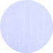 Round Solid Blue Modern Rug, con1981blu