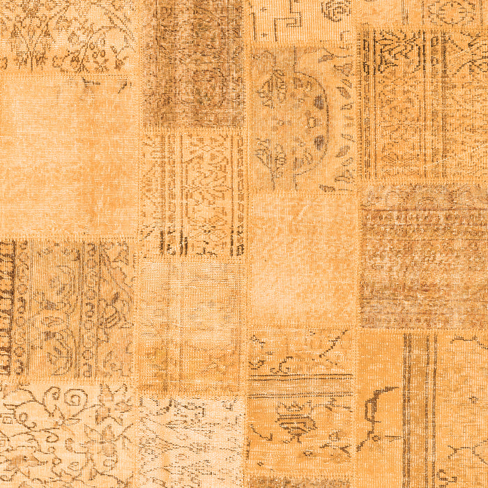 Patchwork Orange Transitional Rug, con1982org