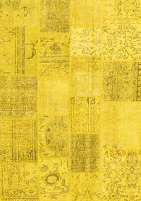 Patchwork Yellow Transitional Rug, con1982yw