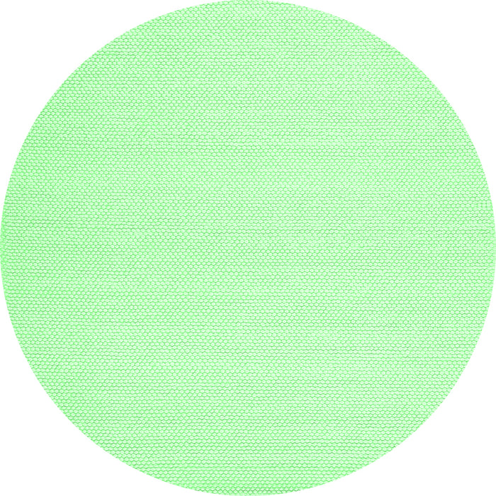 Round Machine Washable Solid Emerald Green Modern Area Rugs, wshcon1983emgrn