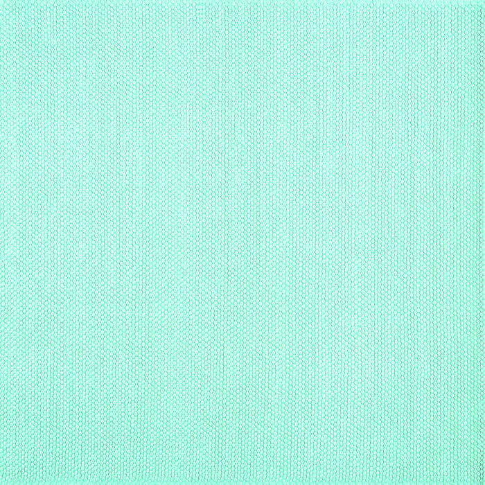 Square Machine Washable Solid Turquoise Modern Area Rugs, wshcon1983turq