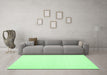 Machine Washable Solid Emerald Green Modern Area Rugs in a Living Room,, wshcon1983emgrn