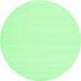 Round Solid Emerald Green Modern Rug, con1983emgrn