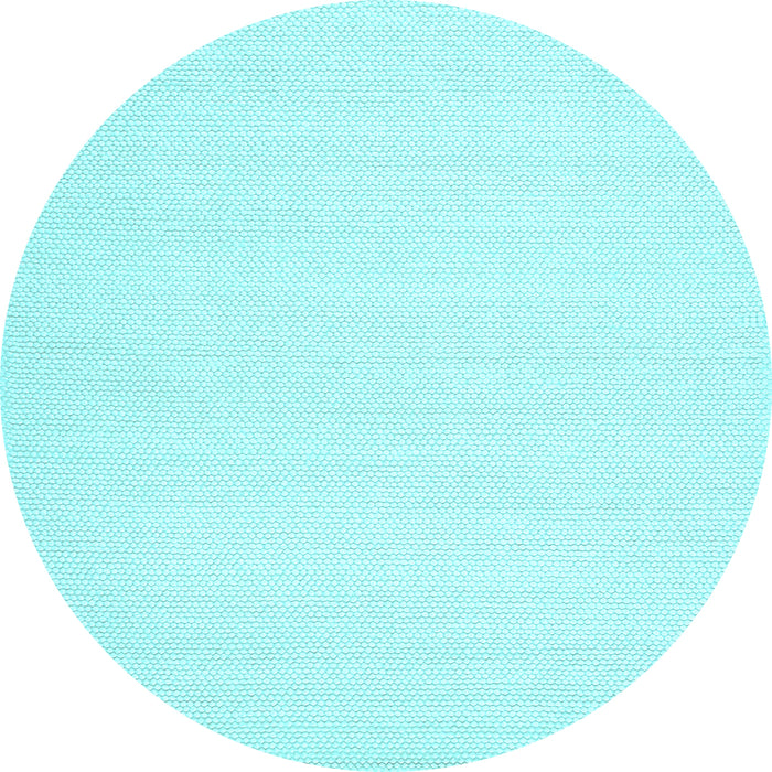 Round Solid Light Blue Modern Rug, con1983lblu
