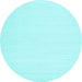 Round Solid Light Blue Modern Rug, con1983lblu