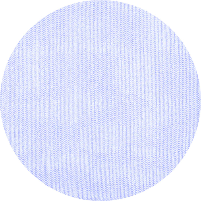 Round Machine Washable Solid Blue Modern Rug, wshcon1983blu