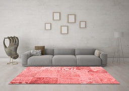 Transitional Red Washable Rugs