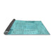 Sideview of Patchwork Light Blue Transitional Rug, con1984lblu