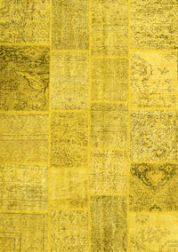 Patchwork Yellow Transitional Rug, con1984yw