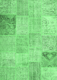 Patchwork Emerald Green Transitional Rug, con1984emgrn