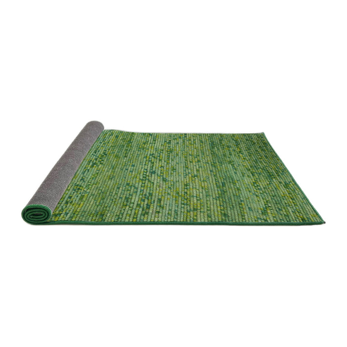 Thickness of Contemporary Shamrock Green Modern Rug, con1985