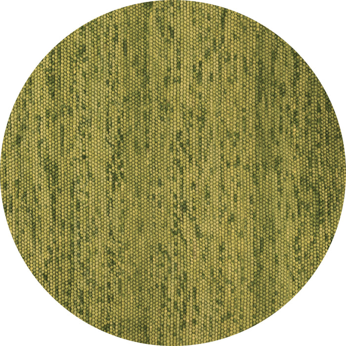 Round Abstract Brown Contemporary Rug, con1985brn