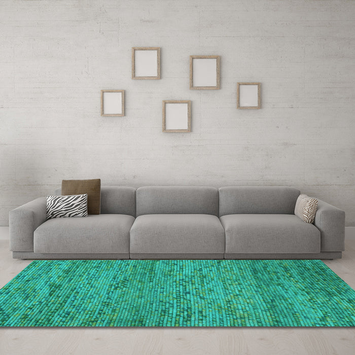 Machine Washable Abstract Light Blue Contemporary Rug in a Living Room, wshcon1985lblu