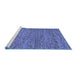 Sideview of Machine Washable Abstract Blue Contemporary Rug, wshcon1985blu