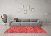 Machine Washable Abstract Red Contemporary Rug, wshcon1985red