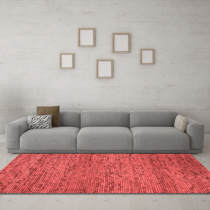 Contemporary Red Washable Rugs