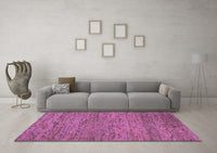 Machine Washable Abstract Pink Contemporary Rug, wshcon1985pnk