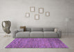 Machine Washable Abstract Purple Contemporary Area Rugs in a Living Room, wshcon1985pur