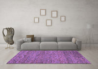 Machine Washable Abstract Purple Contemporary Rug, wshcon1985pur