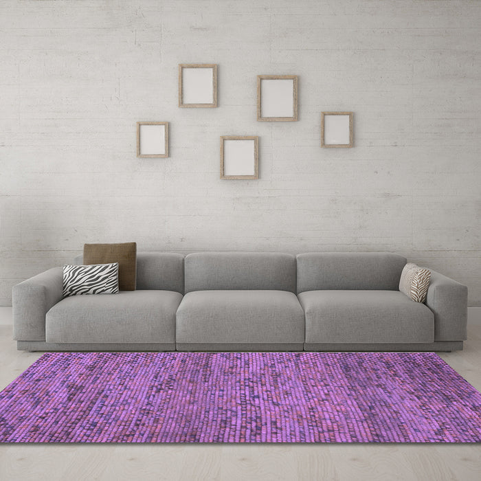 Machine Washable Abstract Purple Contemporary Area Rugs in a Living Room, wshcon1985pur
