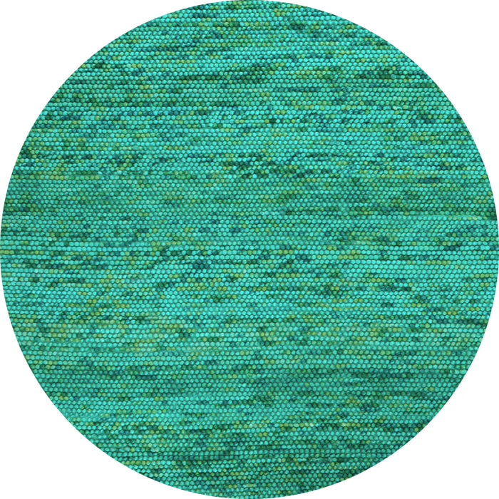 Round Abstract Light Blue Contemporary Rug, con1985lblu